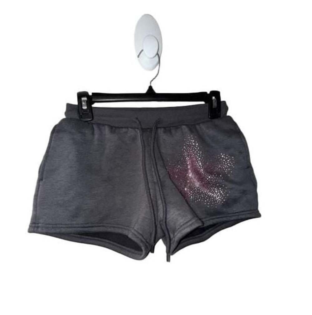 Cult Favorite Dark Grey Rhinestone Star Sweat Shorts Size S